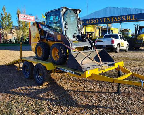 Minipala Liugong 365b con Hoyadora y Carro