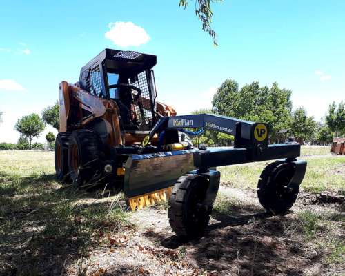 Pala Niveladora con Apoyo - Implemento para Minicargadora