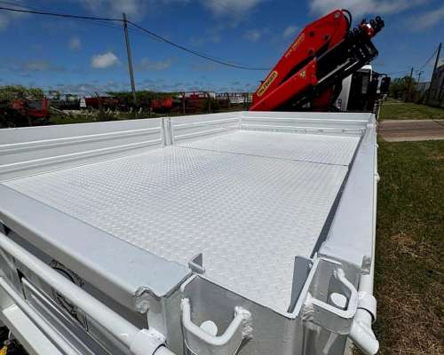 Carrocería Baranda Volcable + Grua Industrias JEP