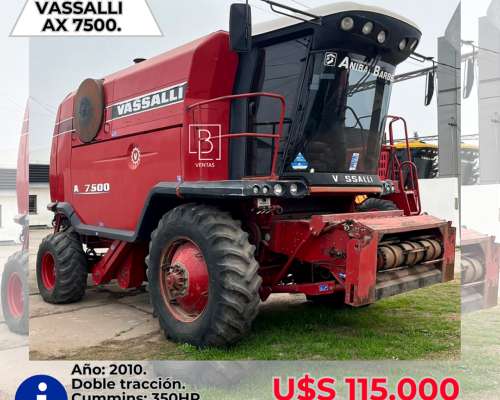 Cosechadora Vassalli AX 7500 Doble Tracción