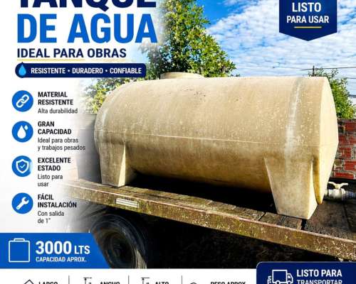Tanque Plastico 3.000 Lts