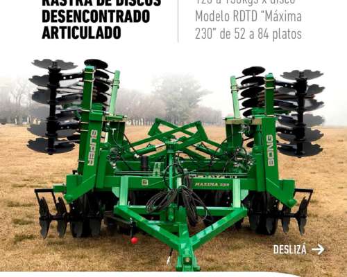 Super Bong Articulada Desencontrada Maxima 230 84+2 Platos