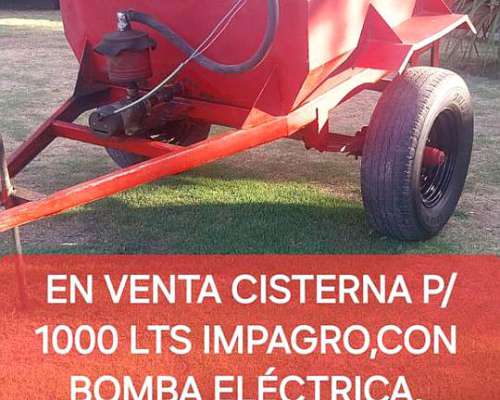 Cisterna P/1000 Lts Impagro,con Bomba Electrica.