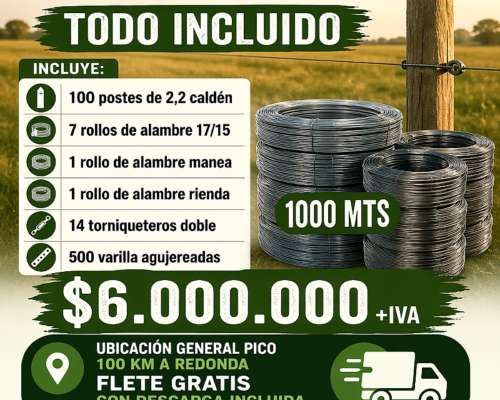 Combo para 1000 Mts de Alambre
