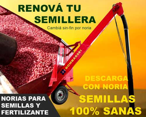 Noria para Semillas y Fertilizante Bombassei con Cinta