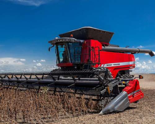 Cosechadora Massey Ferguson 9895 con Plataforma Draper de 45