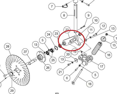 Brazo Cuchilla SD Izquierdo Sembradoras Pla