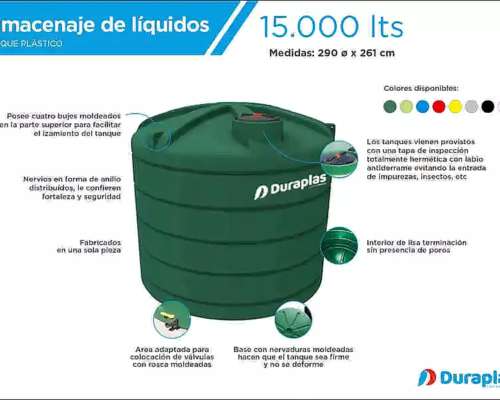 Tanque Vertical de 10.000 Lts - Duraplas