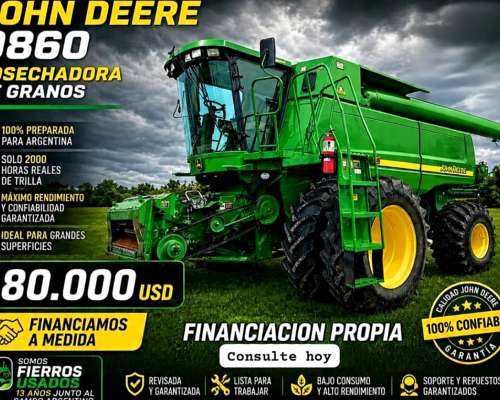 🚀👌🏻 John Deere 9860, Solo 2000hs Rotor, Americana