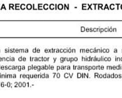 Extractora Usada Mainero 2330 de 5 a 9 Pies