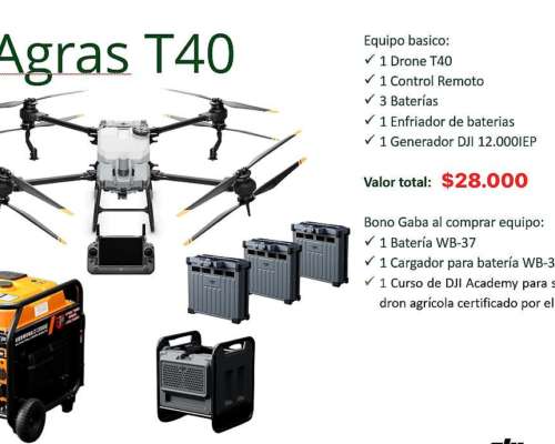 Drone DJI Agras T40 Agrícola