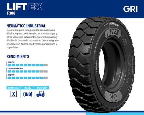 Cubierta 650-10 Lift EX F300 12t. GRI (completa)