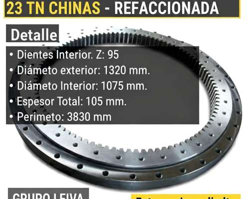 Corona de Giro Refaccionada para Excavadoras Chinas (Z95 )