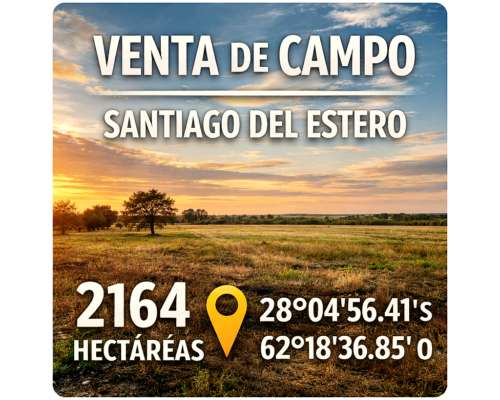 Campo en Venta – 2.071 Ha – Santiago del Estero