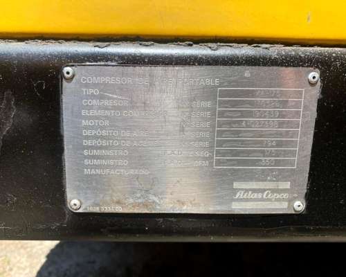 Motocompresor Diesel Atlas Copco XA 175 1997 Motor Reparado
