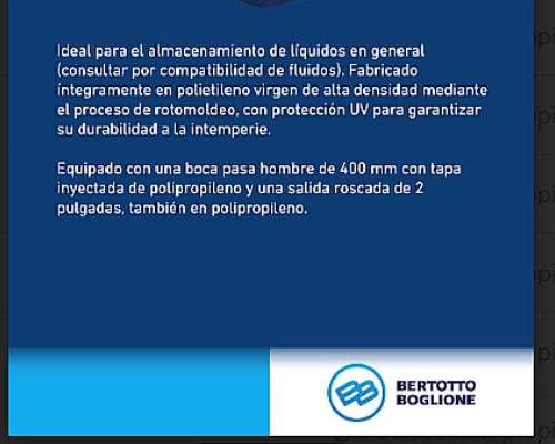 Tanque Bertotto Boglione 6000 Lts. Nuevo Promo