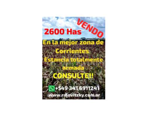 Atencion Inversores Vendo 2600has