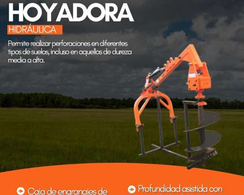 Hoyadora Hidráulica Shaktiman PHD de 3 Puntos