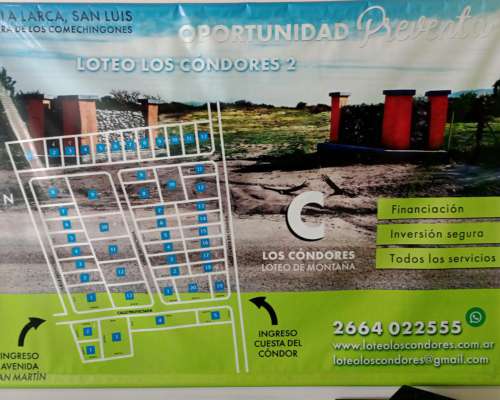 1000 MT2 de Lotes al PIE de las Sierras de los Comechingones