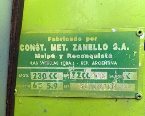 Tractor Zanello 230 CC, año 1994, Cubiertas Traseras Nuevas