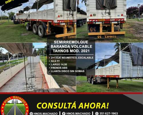 Semirremolque Baranda Volcable Tahnos 2+1 – Mod. 2021