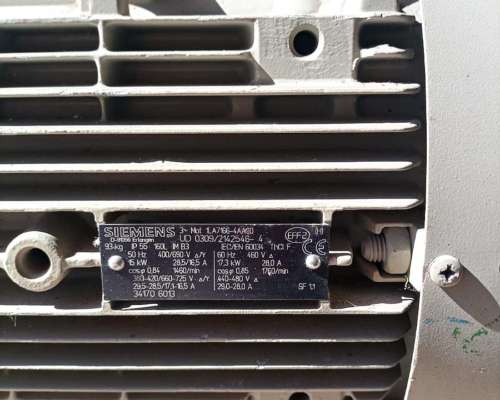 Motor Siemens Trifásico 15 KW 20 HP - 1460 / 1760 RPM