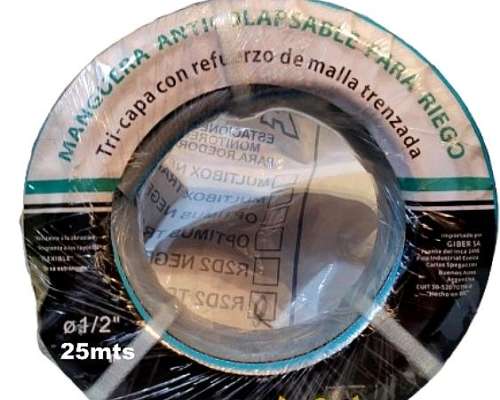 Manguera Tricapa Giber 1/2 X 25mts P/riego, NO SE Estrangula