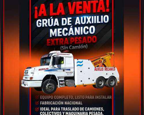 🚨 Grúa de Auxilio Mecánico Extra Pesado – sin Camión 🏗️