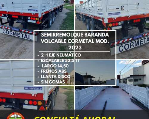 Semirremolque Baranda Volcable Cormetal 2+1 – Mod. 2023