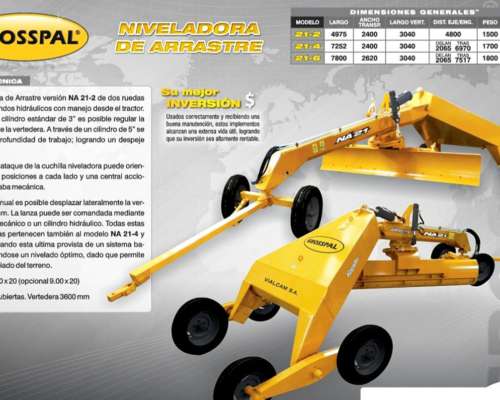 Niveladora de Arrastre NA •21-2 •21-4 •21-6