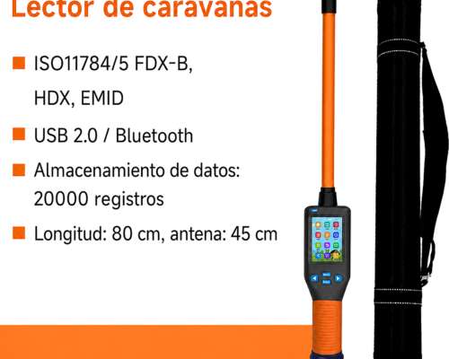 Baston Lector de Caravanas Electrónicas Rfid de Ganado