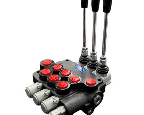 Válvula o Comando Hidráulico Manual de 3 Palancas de 80ltrs