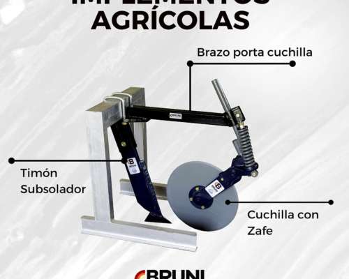 Cuchilla con Zafe con Vástago y Placa de Fijación con Grampa