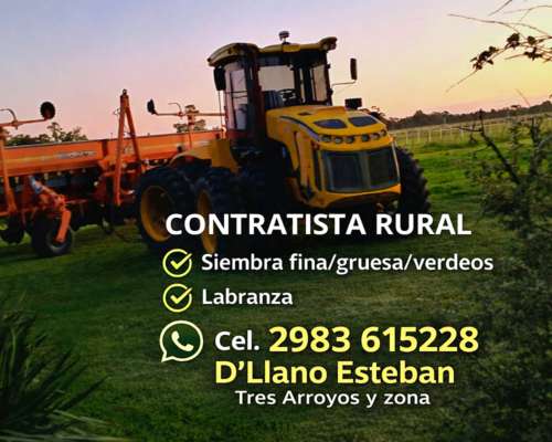 Siembra y Labranzas, Zona de Tres Arroyos.