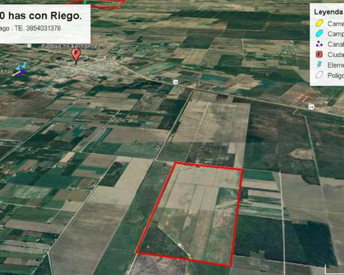 Campo de 250 Has con Riego - Bajó el Precio a U$S 2900