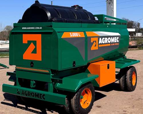Acoplado Rural Tanque 3000 Litros Media Caña Agromec