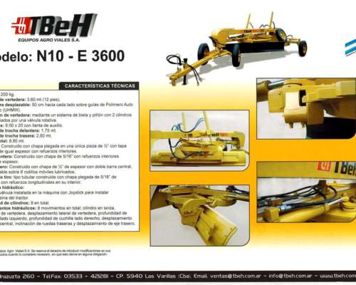 Niveladora de Arrastre Tbeh N-10 E3600