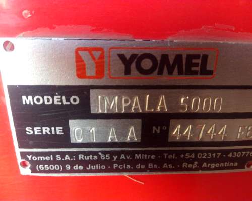 Fertilizadora Yomel Impala 5.000 LITROS/6.000 Kilos