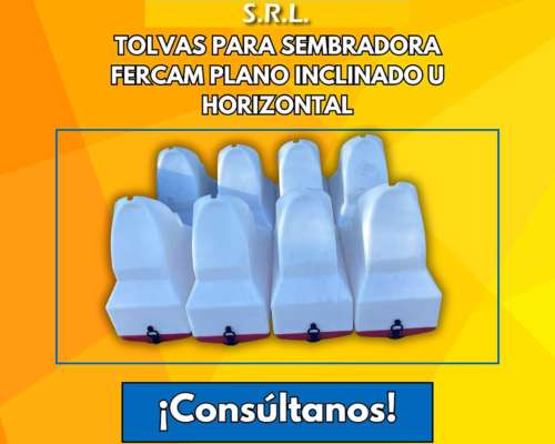Tolvas para Sembradora Fercam Plano Inclinado u Horizontal