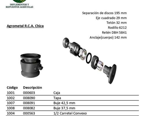 Caja de Rastra Agrometal RCA
