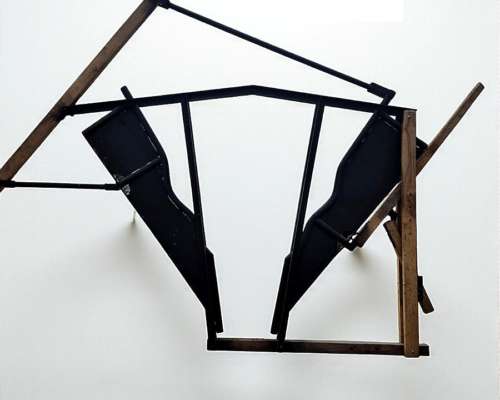 Cepo de Hierro y Madera con Mordaza de Caño