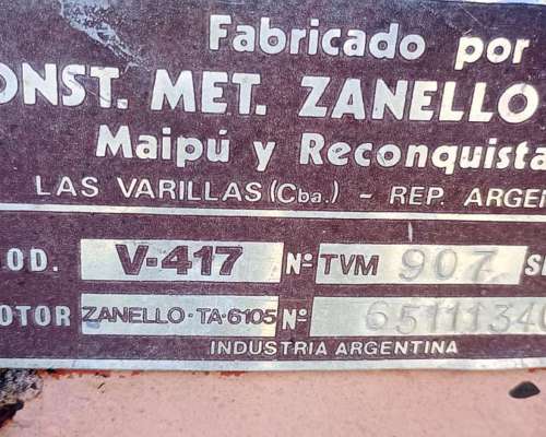 Tractor Zanello 417 , Motor Deutz, 160 , Equipo Viesa