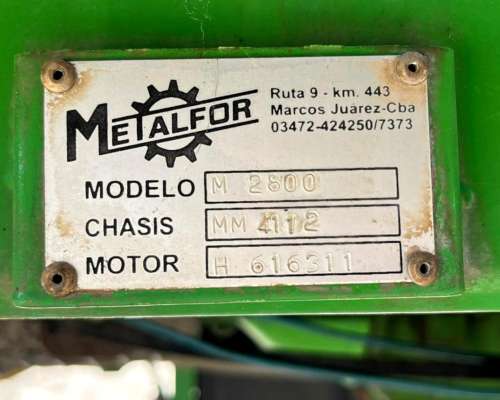 Metalfor Autopropulsado 2800 Lts