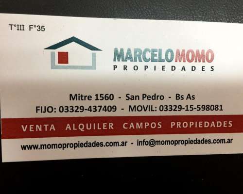 Inmobiliaria Rural Zona Norte de la Provincia de BS AS.