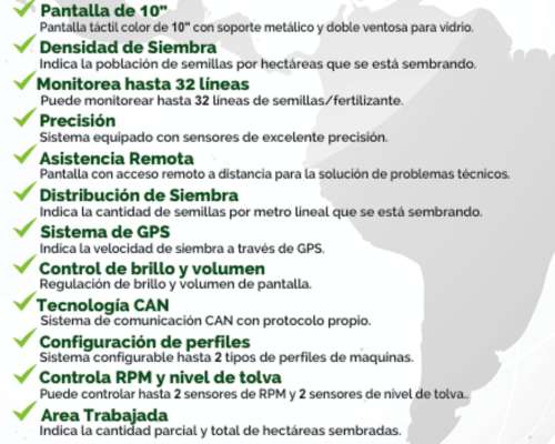 Monitor de Siembra AG Field Solution - Financiacion