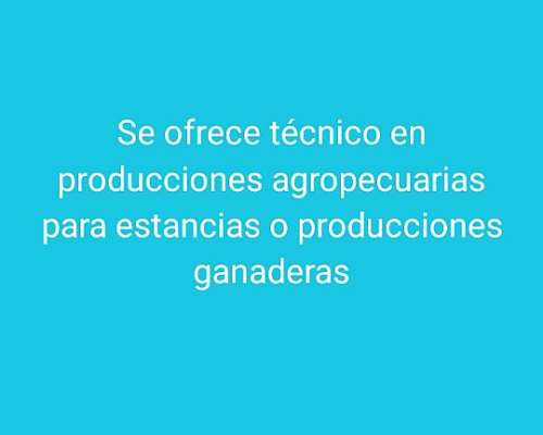 Técnico en Producciones Agropecuarias