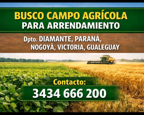 Busco Campo Agricola para Alquilar