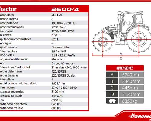 Tractor Hanomag Stark 2600/4ca