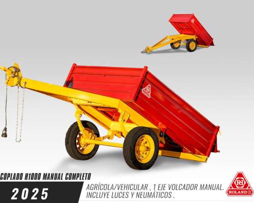 Acoplado Rolandh RH1000 Volcador 1 Eje Manual