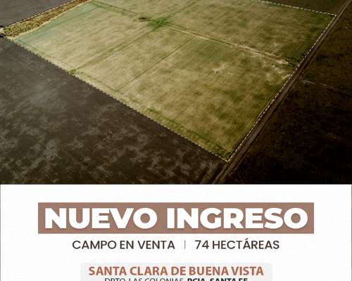 Santa Clara de Buena Vista 74 Has. Campo en Venta